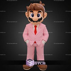 Super Basic STL Files Gentleman Mario Multipart