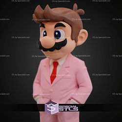 Super Basic STL Files Gentleman Mario Multipart