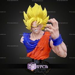 Super Basic STL Goku Bust No Ams