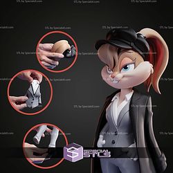 Super Basic STL Lola Bunny Peaky Blinders Multipart