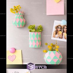 Super Basic STL Low Poly Vase Magnet