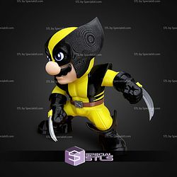Super Basic STL Luigi Bros Mario Wolverine No Ams Multiparts