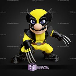 Super Basic STL Luigi Bros Mario Wolverine No Ams Multiparts