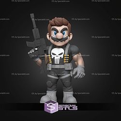 Super Basic STL Mario Punisher Multipart