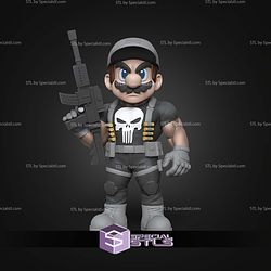 Super Basic STL Mario Punisher Multipart