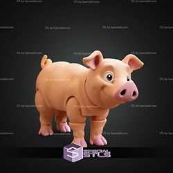 Super Basic STL Pig Multicolor Articulated
