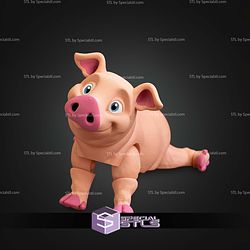 Super Basic STL Pig Multicolor Articulated