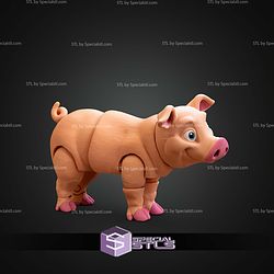 Super Basic STL Pig Multicolor Articulated