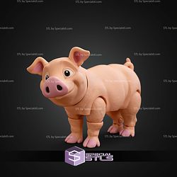 Super Basic STL Pig Multicolor Articulated