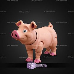 Super Basic STL Pig Multicolor Articulated