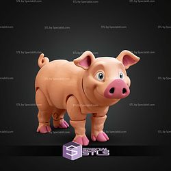 Super Basic STL Pig Multicolor Articulated
