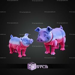 Super Basic STL Pig Multicolor Articulated