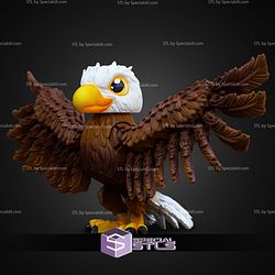Super Basic STL Print In Place Cute Flexi Eagle