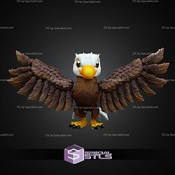 Super Basic STL Print In Place Cute Flexi Eagle
