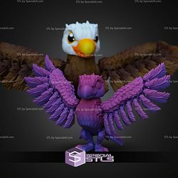 Super Basic STL Print In Place Cute Flexi Eagle