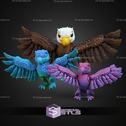 Super Basic STL Print In Place Cute Flexi Eagle
