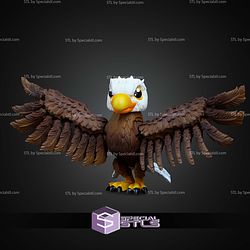 Super Basic STL Print In Place Cute Flexi Eagle