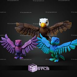 Super Basic STL Print In Place Cute Flexi Eagle