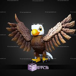Super Basic STL Print In Place Cute Flexi Eagle
