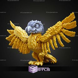 Super Basic STL Print In Place Cute Flexi Eagle