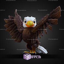 Super Basic STL Print In Place Cute Flexi Eagle