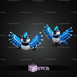 Super Basic STL Print in Place Flexi Bluejay Bird