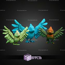 Super Basic STL Print in Place Flexi Bluejay Bird