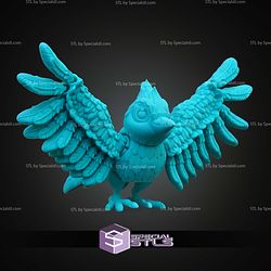 Super Basic STL Print in Place Flexi Bluejay Bird