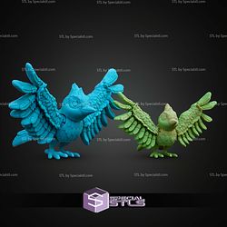 Super Basic STL Print in Place Flexi Bluejay Bird