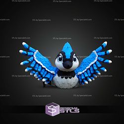 Super Basic STL Print in Place Flexi Bluejay Bird