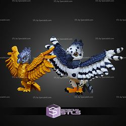 Super Basic STL Print In Place Cute Harpy Eagle