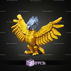 Super Basic STL Print In Place Cute Harpy Eagle