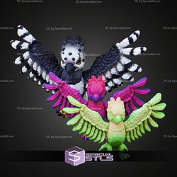 Super Basic STL Print In Place Cute Harpy Eagle