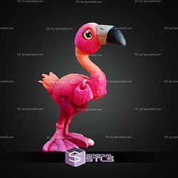 Super Basic STL Print in Place Flexi Flamingo