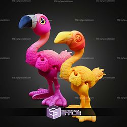 Super Basic STL Print in Place Flexi Flamingo