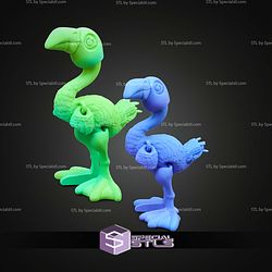 Super Basic STL Print in Place Flexi Flamingo