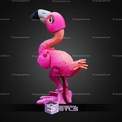 Super Basic STL Print in Place Flexi Flamingo