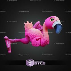 Super Basic STL Print in Place Flexi Flamingo
