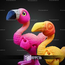 Super Basic STL Print in Place Flexi Flamingo