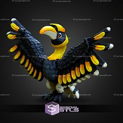 Super Basic STL Print in Place Flexi Great Hornbill