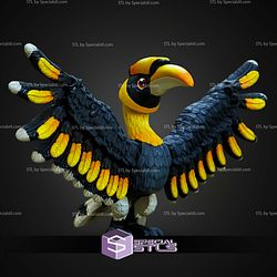 Super Basic STL Print in Place Flexi Great Hornbill