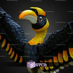 Super Basic STL Print in Place Flexi Great Hornbill