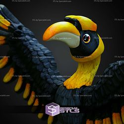 Super Basic STL Print in Place Flexi Great Hornbill