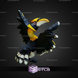Super Basic STL Print in Place Flexi Great Hornbill