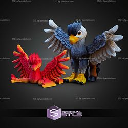 Super Basic STL Print in Place Flexi Hippogriff