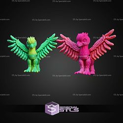 Super Basic STL Print in Place Flexi Hippogriff
