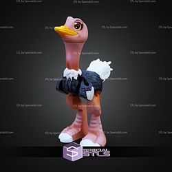 Super Basic STL Print in Place Flexi Ostrich