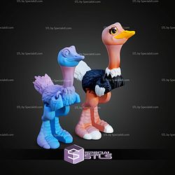 Super Basic STL Print in Place Flexi Ostrich