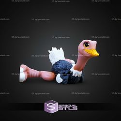 Super Basic STL Print in Place Flexi Ostrich