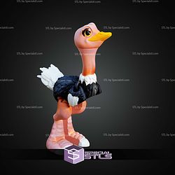 Super Basic STL Print in Place Flexi Ostrich